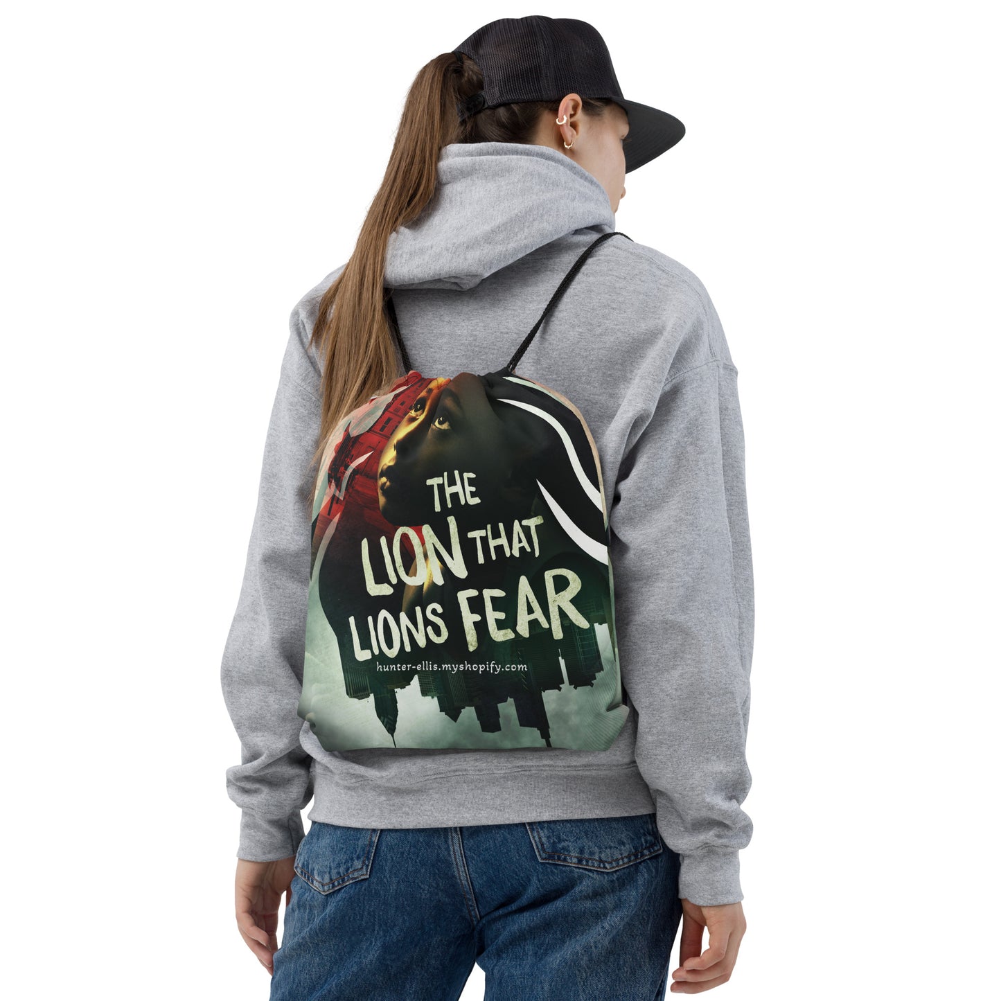 "The Lion That Lions Fear" Drawstring Gym And All Around Town Bag