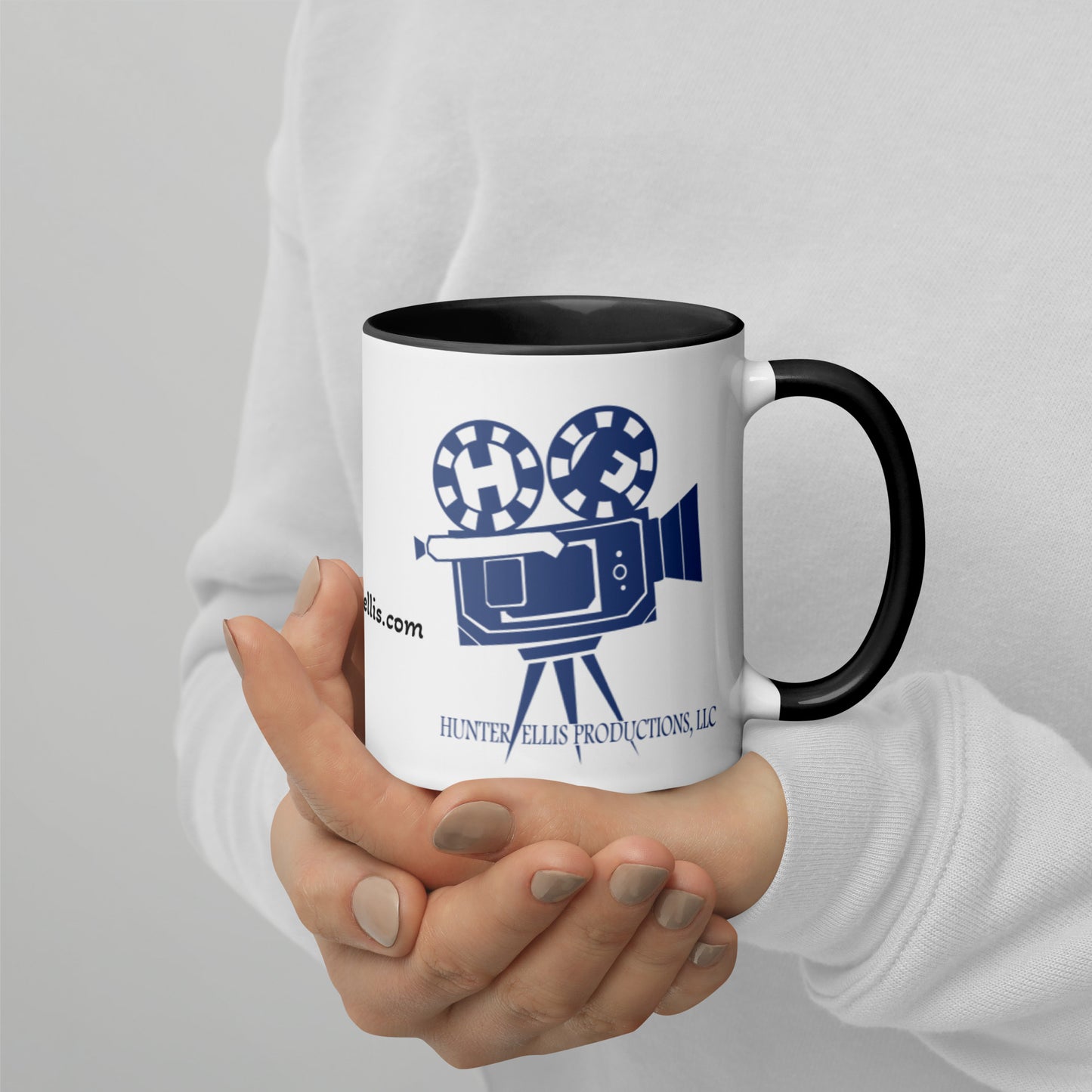 Official Hunter/Ellis (blue) company logo Mug with Color Inside