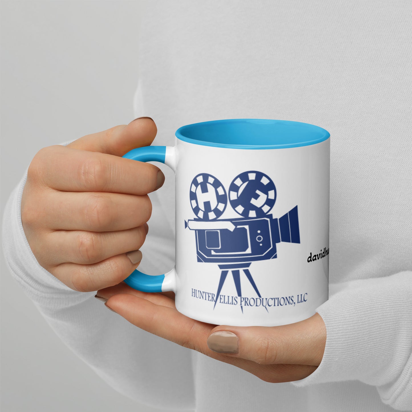 Official Hunter/Ellis (blue) company logo Mug with Color Inside