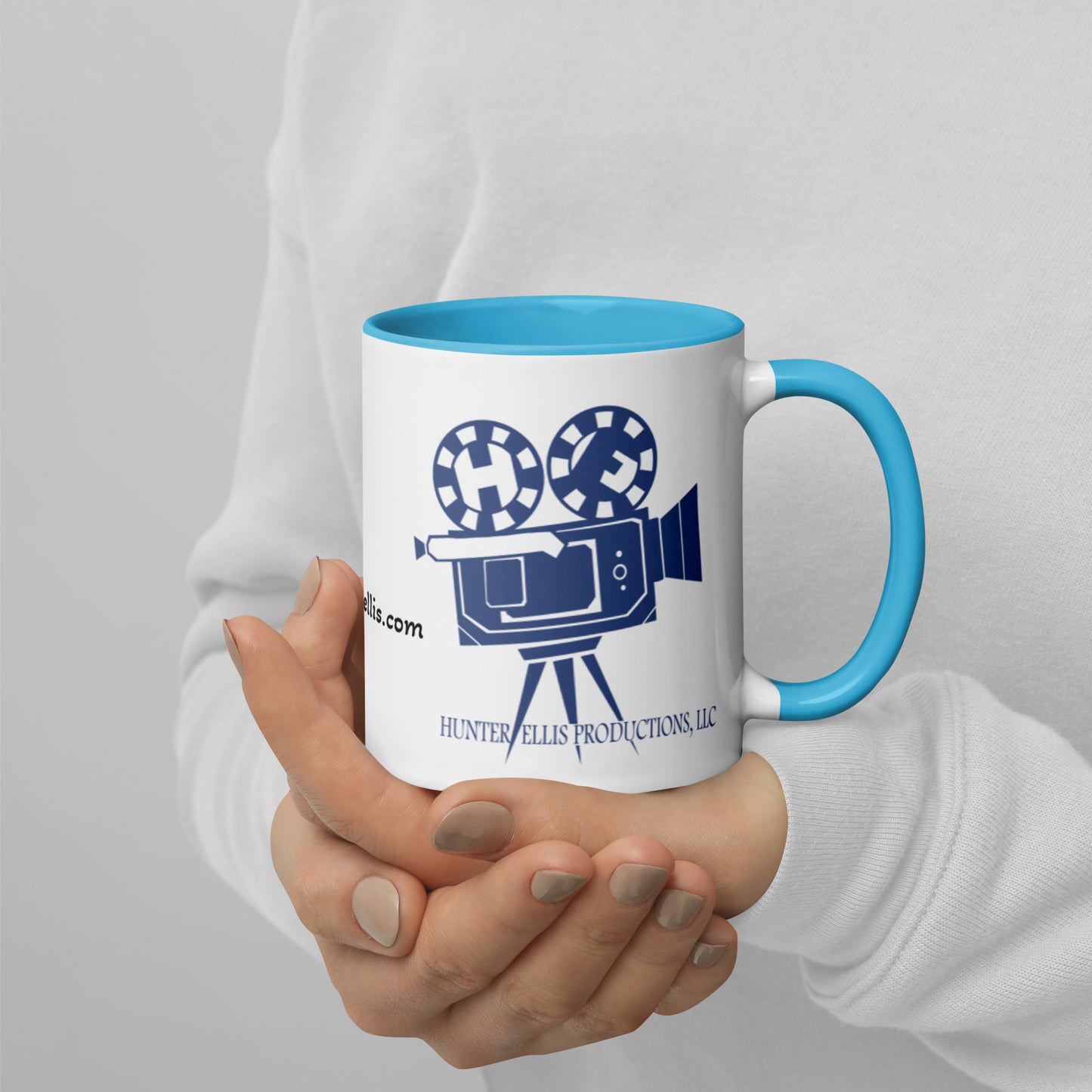 Official Hunter/Ellis (blue) company logo Mug with Color Inside