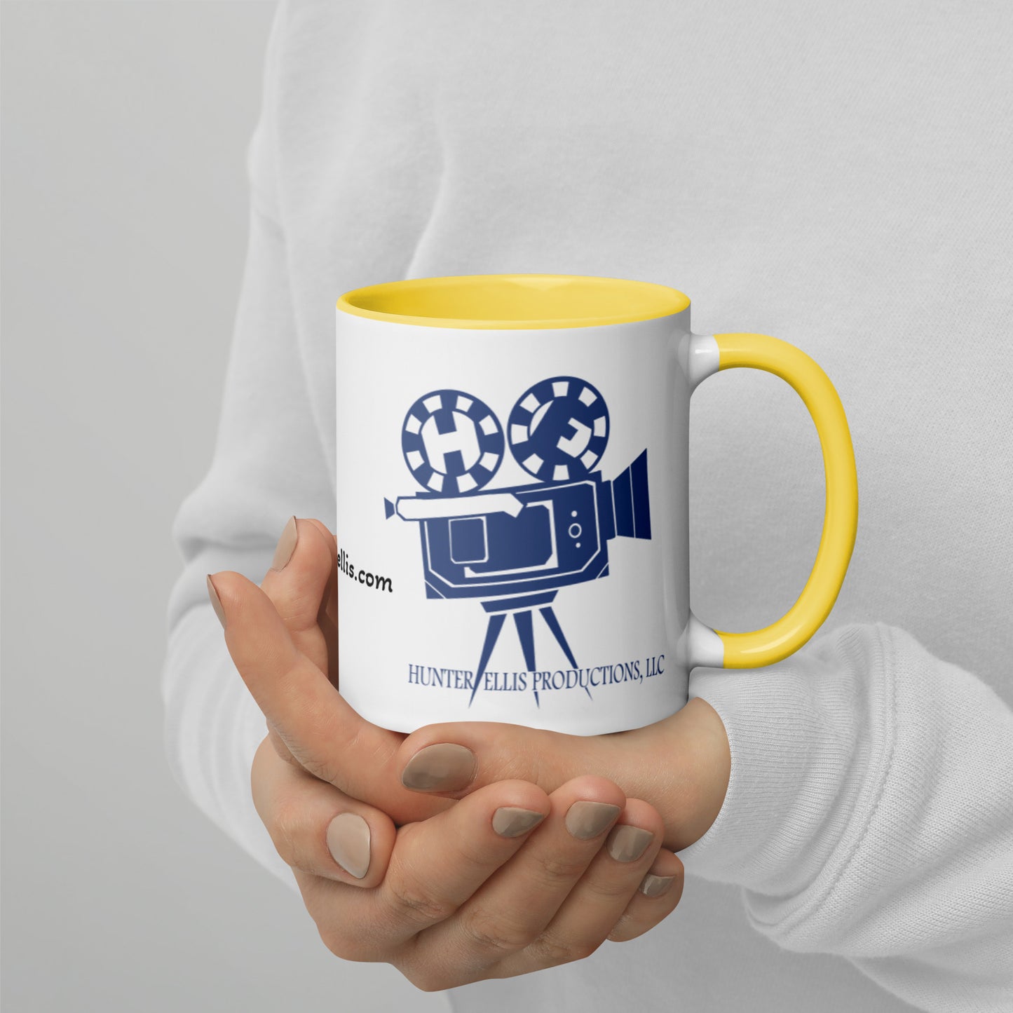 Official Hunter/Ellis (blue) company logo Mug with Color Inside