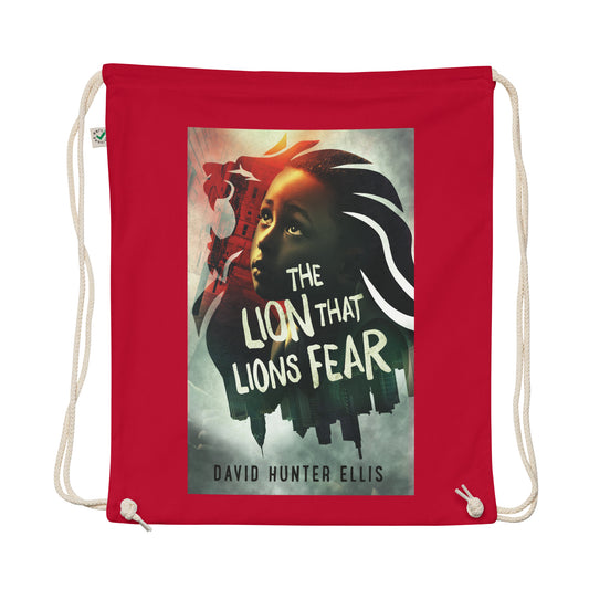 Signature, 'The Lion That Lions Fear,' Organic cotton drawstring bag