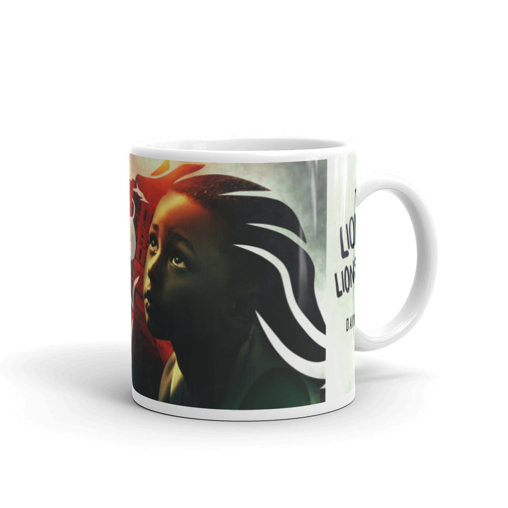 The Signature,'The Lion That Lions Fear,' White glossy mug