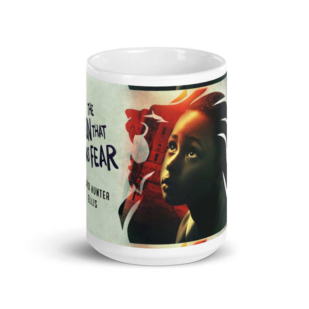 The Signature,'The Lion That Lions Fear,' White glossy mug